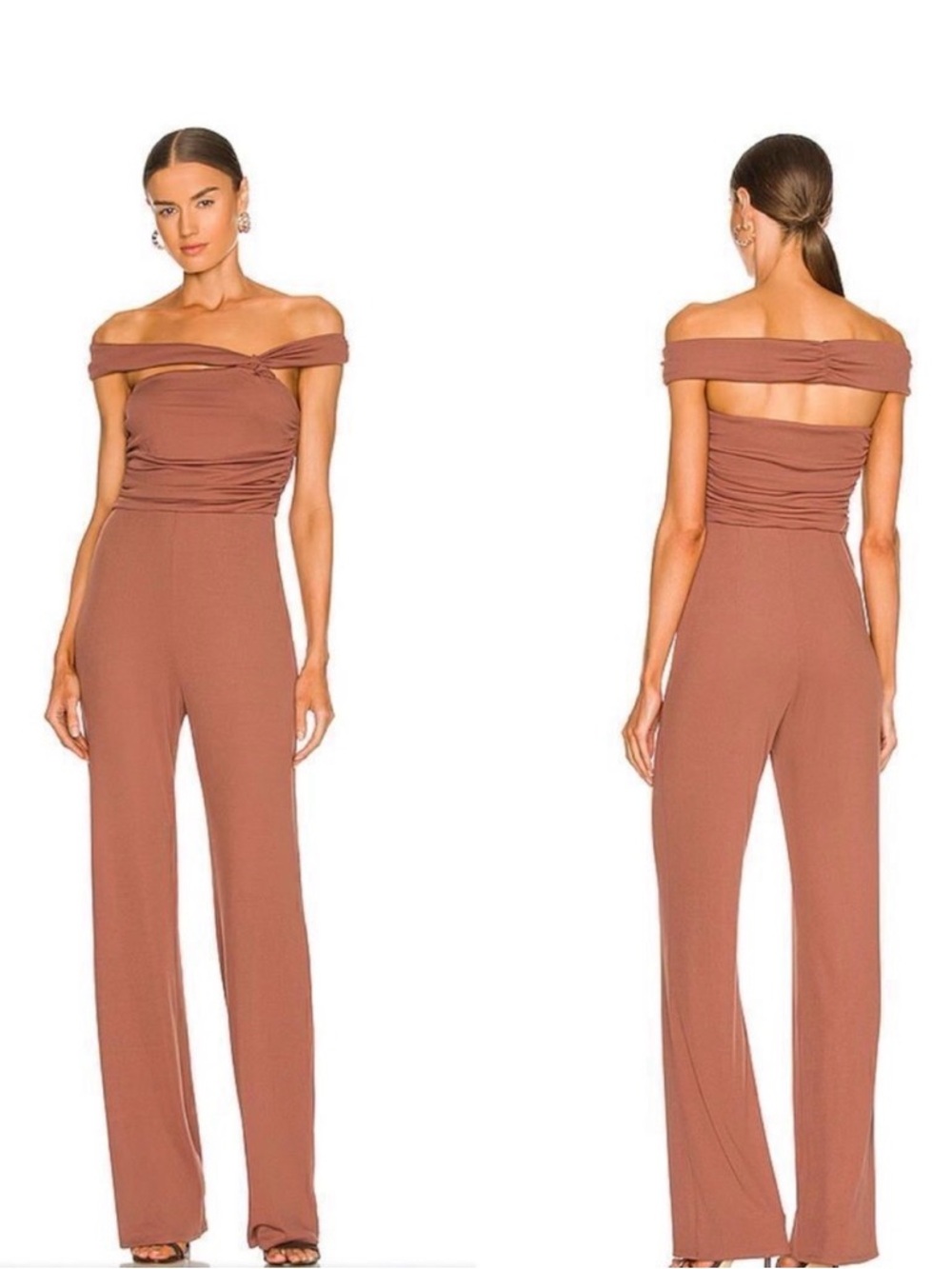 Camila Coelho Teaghan Jumpsuit in Taupe